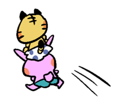 BABY TIGER & BABY RABBIT sticker #399504