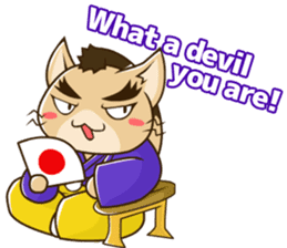 CHONMAGE TAIL -EDO CATS-(ENGLISH) sticker #400308