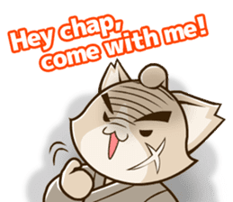 CHONMAGE TAIL -EDO CATS-(ENGLISH) sticker #400331