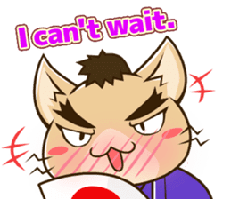 CHONMAGE TAIL -EDO CATS-(ENGLISH) sticker #400344