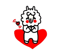 Alpaca of drooping eyes (Daily series) sticker #401167