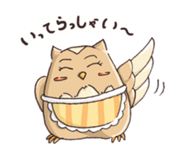 Owl Basket ~ Mother's Words ~ sticker #401187