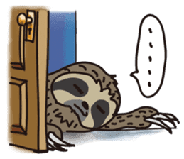 The sloth out of the room sticker #401630