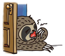 The sloth out of the room sticker #401635