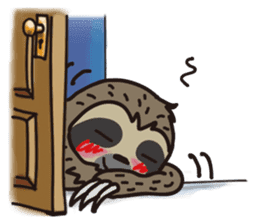 The sloth out of the room sticker #401644