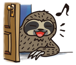 The sloth out of the room sticker #401663