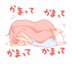 Pretty gesture stamp of the girl sticker #402075