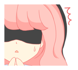 Pretty gesture stamp of the girl sticker #402087