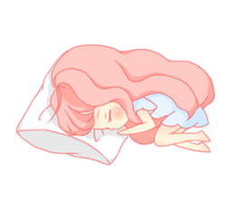 Pretty gesture stamp of the girl sticker #402088