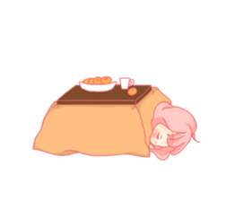 Pretty gesture stamp of the girl sticker #402099