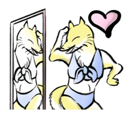 anthropomorphic rabbits and frogs sticker #402214
