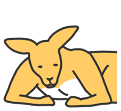 Kangaroo is watching sticker #402433