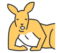 Kangaroo is watching sticker #402434