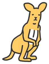 Kangaroo is watching sticker #402435
