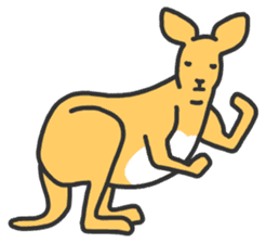 Kangaroo is watching sticker #402437
