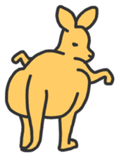 Kangaroo is watching sticker #402439
