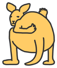 Kangaroo is watching sticker #402441