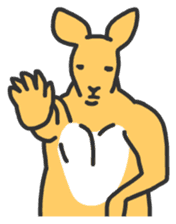 Kangaroo is watching sticker #402444