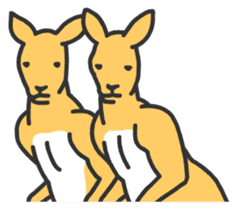 Kangaroo is watching sticker #402445