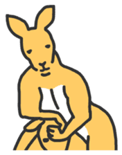 Kangaroo is watching sticker #402446