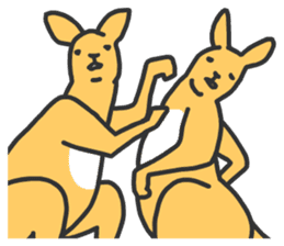 Kangaroo is watching sticker #402448