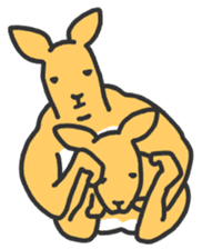 Kangaroo is watching sticker #402450