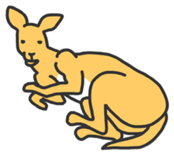 Kangaroo is watching sticker #402457