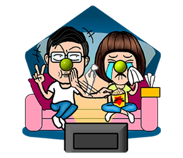 Maybe : Couple Fighting sticker #403588