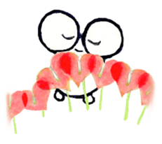 Flowersticker- Magokoro-kun and Flowers sticker #403879