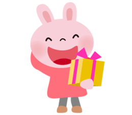 Pleasant fellow and rabbit sticker #404407