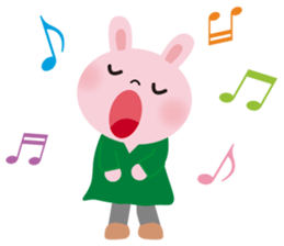 Pleasant fellow and rabbit sticker #404414