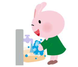 Pleasant fellow and rabbit sticker #404419