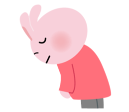 Pleasant fellow and rabbit sticker #404429