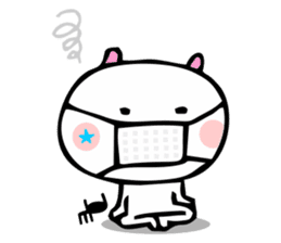 white bears and meow sticker #405417
