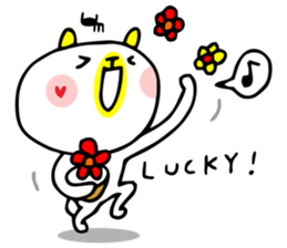 white bears and meow sticker #405425