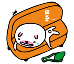 white bears and meow sticker #405437