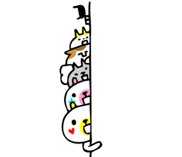 white bears and meow sticker #405445