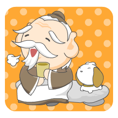 Hole grandfather smiling