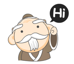 Hole grandfather smiling sticker #405690