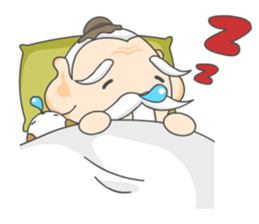 Hole grandfather smiling sticker #405692