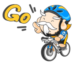 Hole grandfather smiling sticker #405693