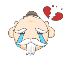 Hole grandfather smiling sticker #405696