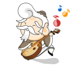 Hole grandfather smiling sticker #405697