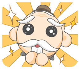 Hole grandfather smiling sticker #405701