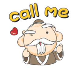 Hole grandfather smiling sticker #405705