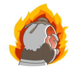 Hole grandfather smiling sticker #405707