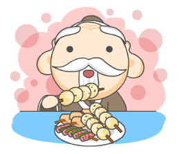 Hole grandfather smiling sticker #405709