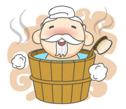 Hole grandfather smiling sticker #405710