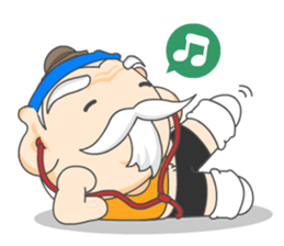 Hole grandfather smiling sticker #405716