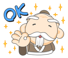 Hole grandfather smiling sticker #405718